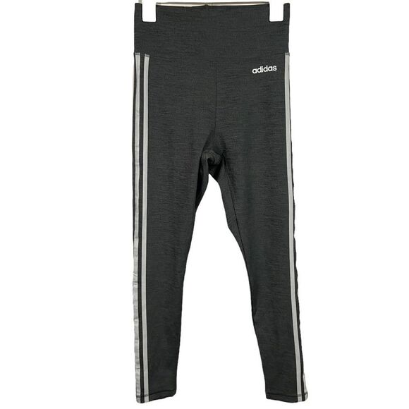 Adidas Climalite Grey High Waisted Activewear Leggings - Picture 1 of 3
